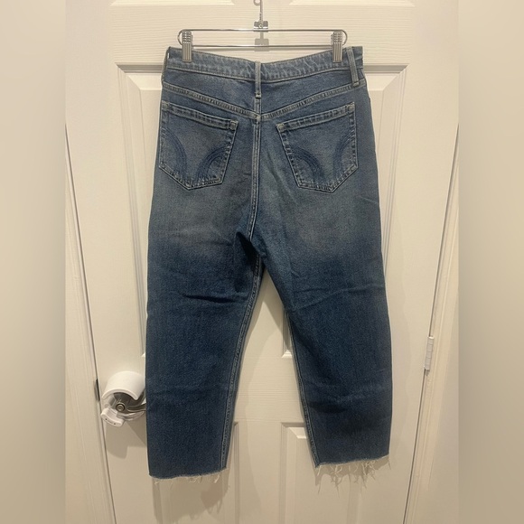 Hollister Blue Straight Leg Jeans High-Waisted Cropped Western‎ 27 Casual Preppy - Picture 5 of 5